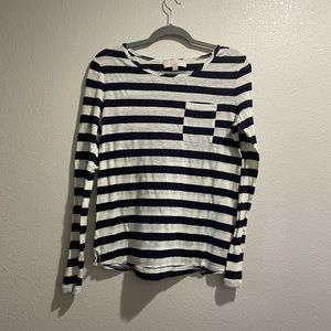 Black and White Striped Loft Shirt